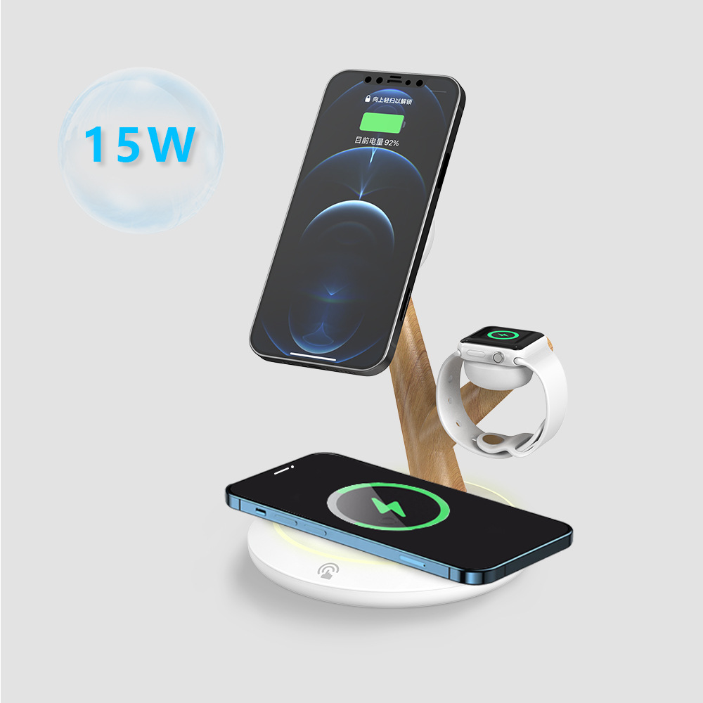 The cross-border best-selling multi-in-one wireless charger is suitable for the three-in-one wireless charging of iPhone16 full figure
