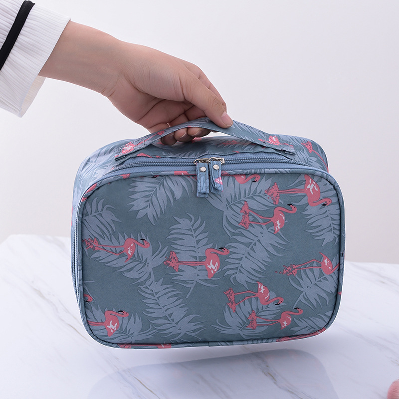 Korean version AB style cosmetic bag travel storage bag box, large hand-held portable waterproof compartment hand-held cosmetic bag Item Picture
