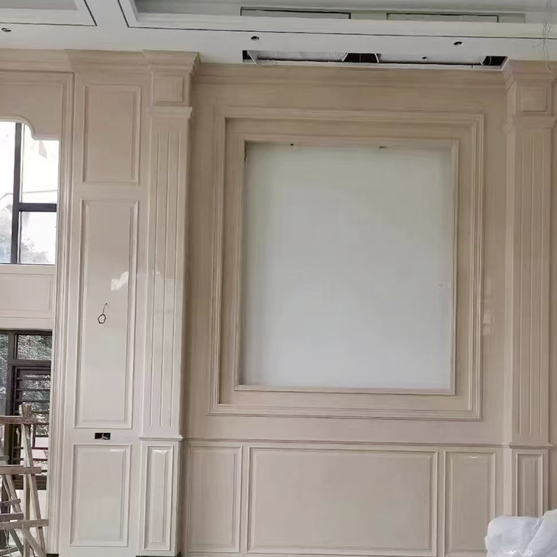 Custom-made marble beige villa walls, front desk bars, background walls, fences and staircase stones from the original manufacturer Specification drawing