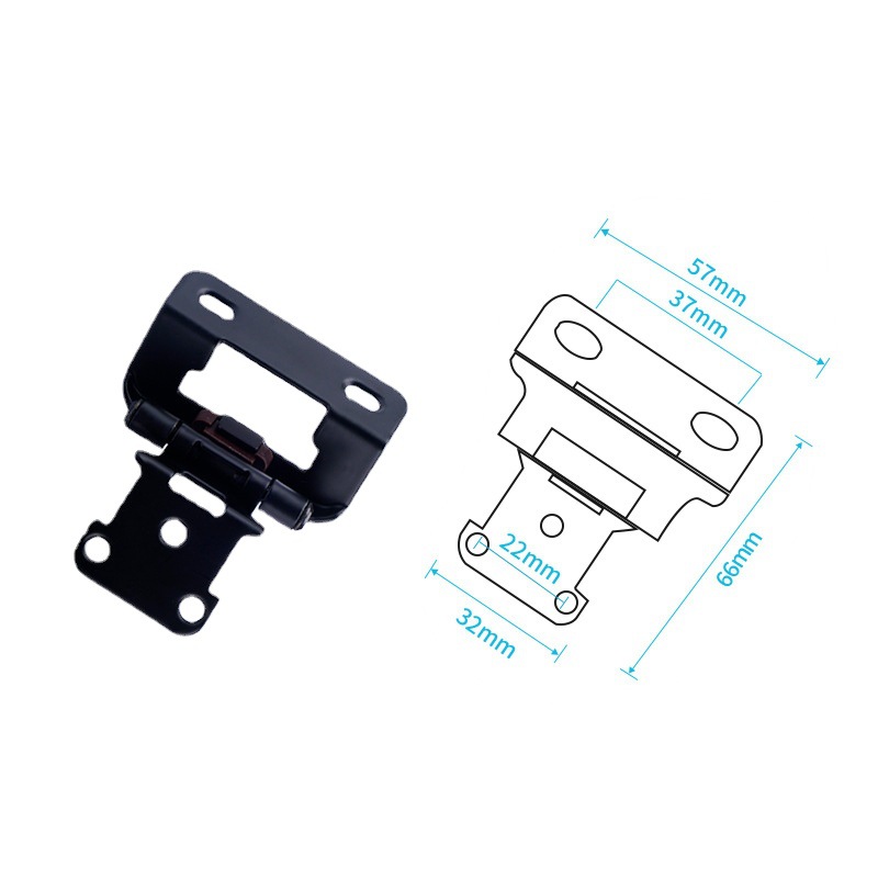 Amazon Hinges 1/2-inch semi-cover self-closing American-style hinge kitchen cabinet semi-hidden cover plate American-style hinge Item Picture