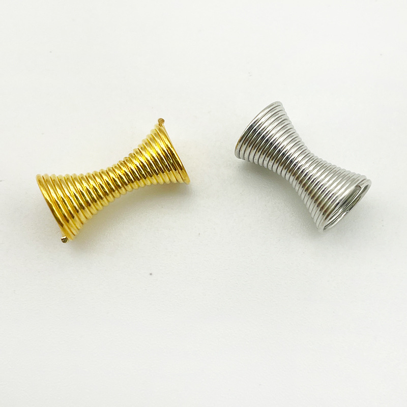New spring ball stainless steel jewelry accessories, hardware handicrafts, spring lantern ball pendant, telescopic Specification drawing