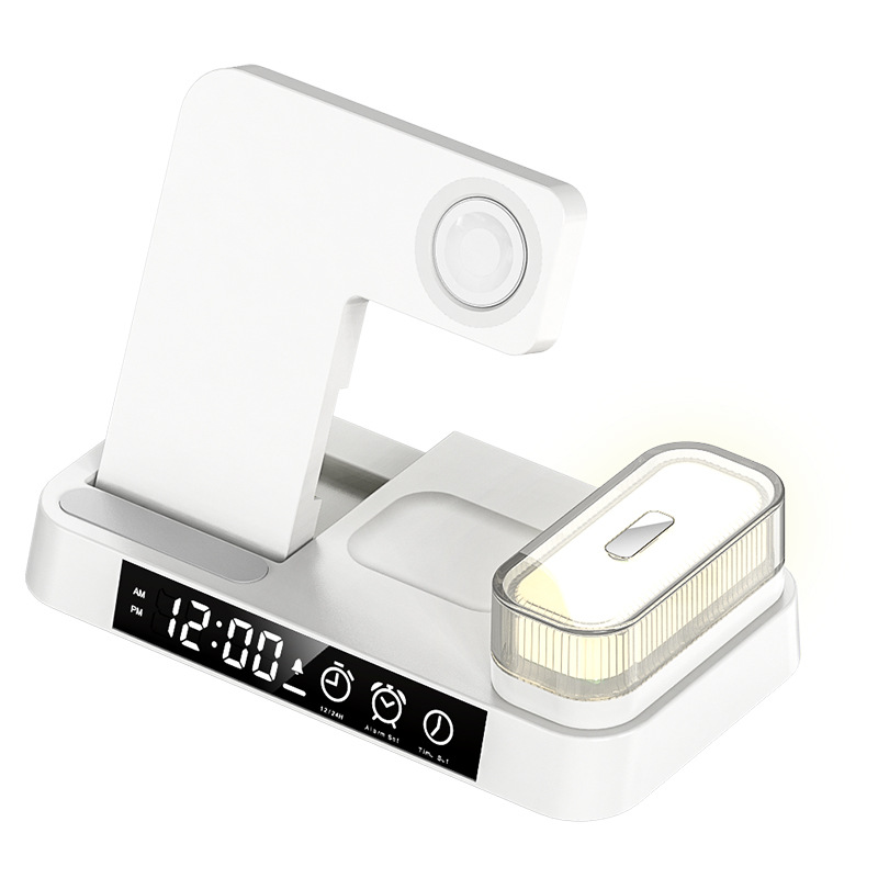The source factory's three-in-one MagSafe magnetic wireless charger with 30W fast charging desktop night light is suitable for Apple Item Picture