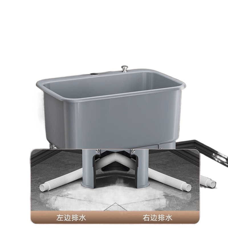 Household mop sink, balcony high-legged mop basin, bathroom mop, mop sink, mobile sink, water pool factory Item Picture