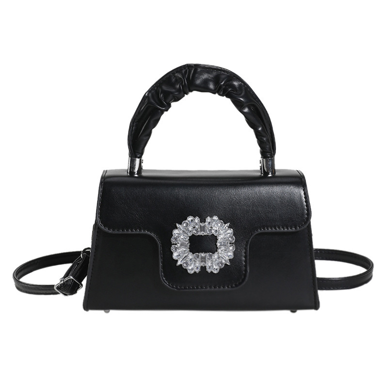 bags' new diamond-encrusted small square bag 2023 autumn new candy color handbag, stylish and high-quality single-shoulder crossbody bag Item Picture