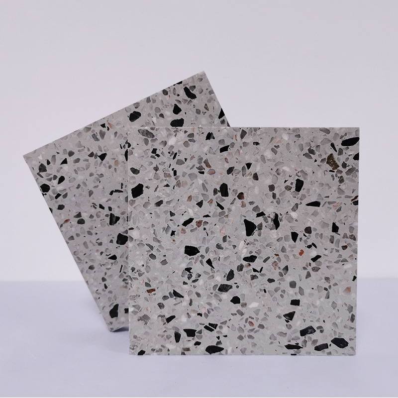 Xiamen raw material terrazzo large slabs, recycled stone, artificial stone, inorganic through-body terrazzo floor tiles, exterior walls details Picture