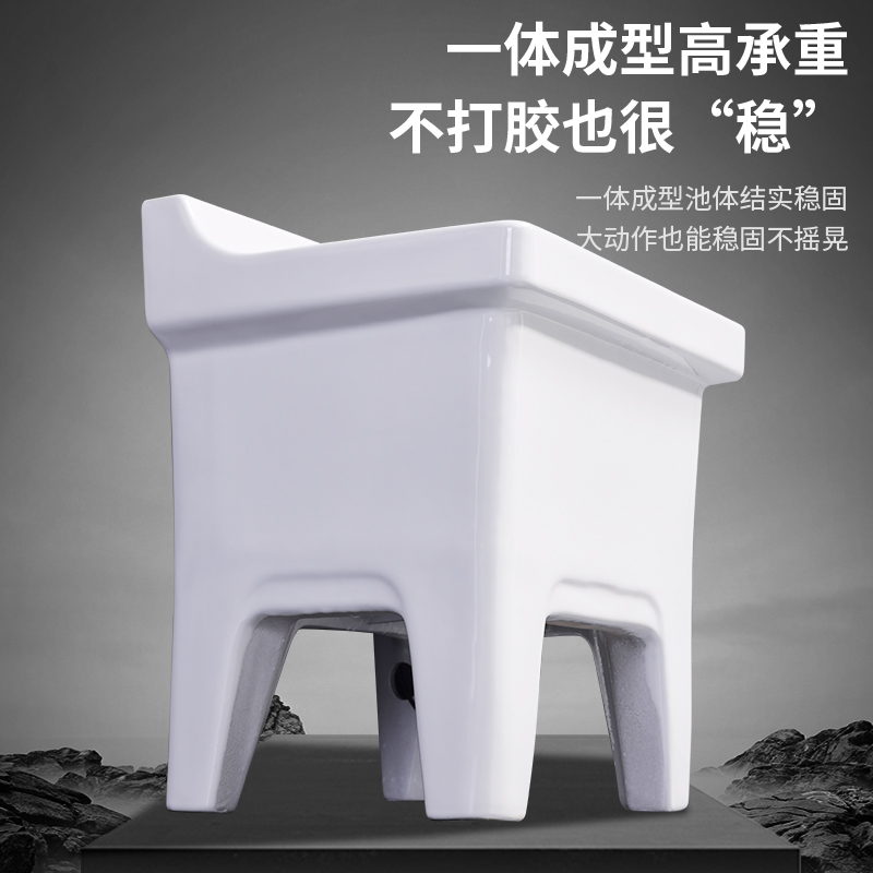 Large mop sink, household outdoor balcony bathroom mop sink, mop sink, ceramic square long mop basin Specification drawing