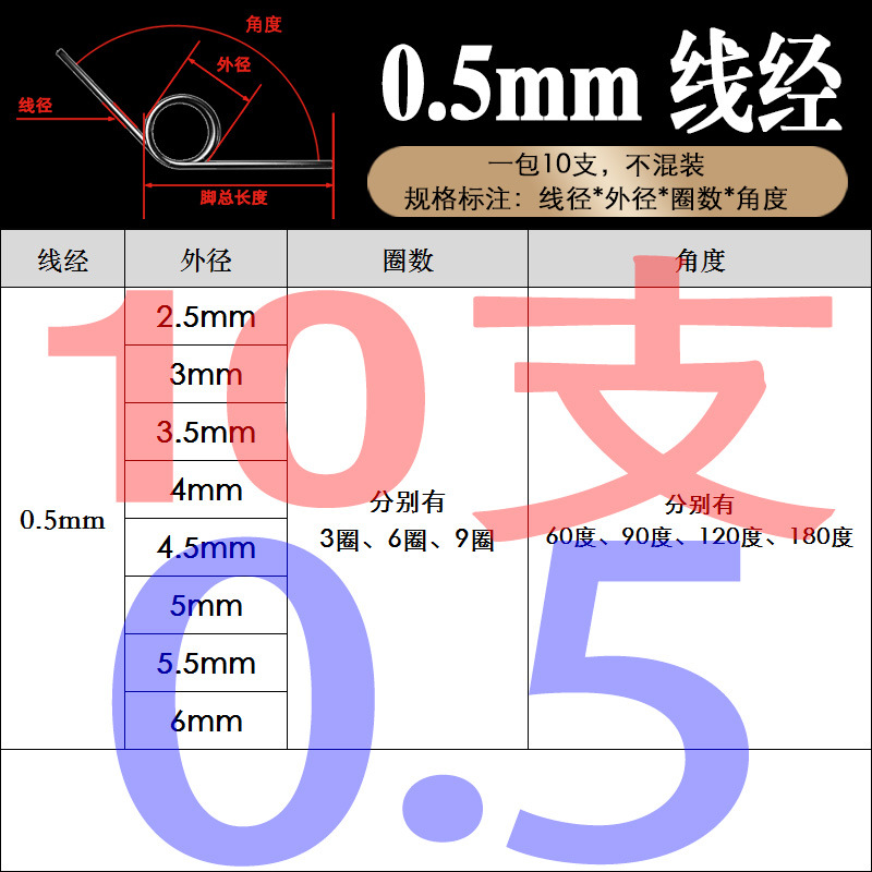 Type spring: 0.3-2.5 torque small torsion spring hairpin spring, 180/120/90/60 degree torque twist McThabo undefined
