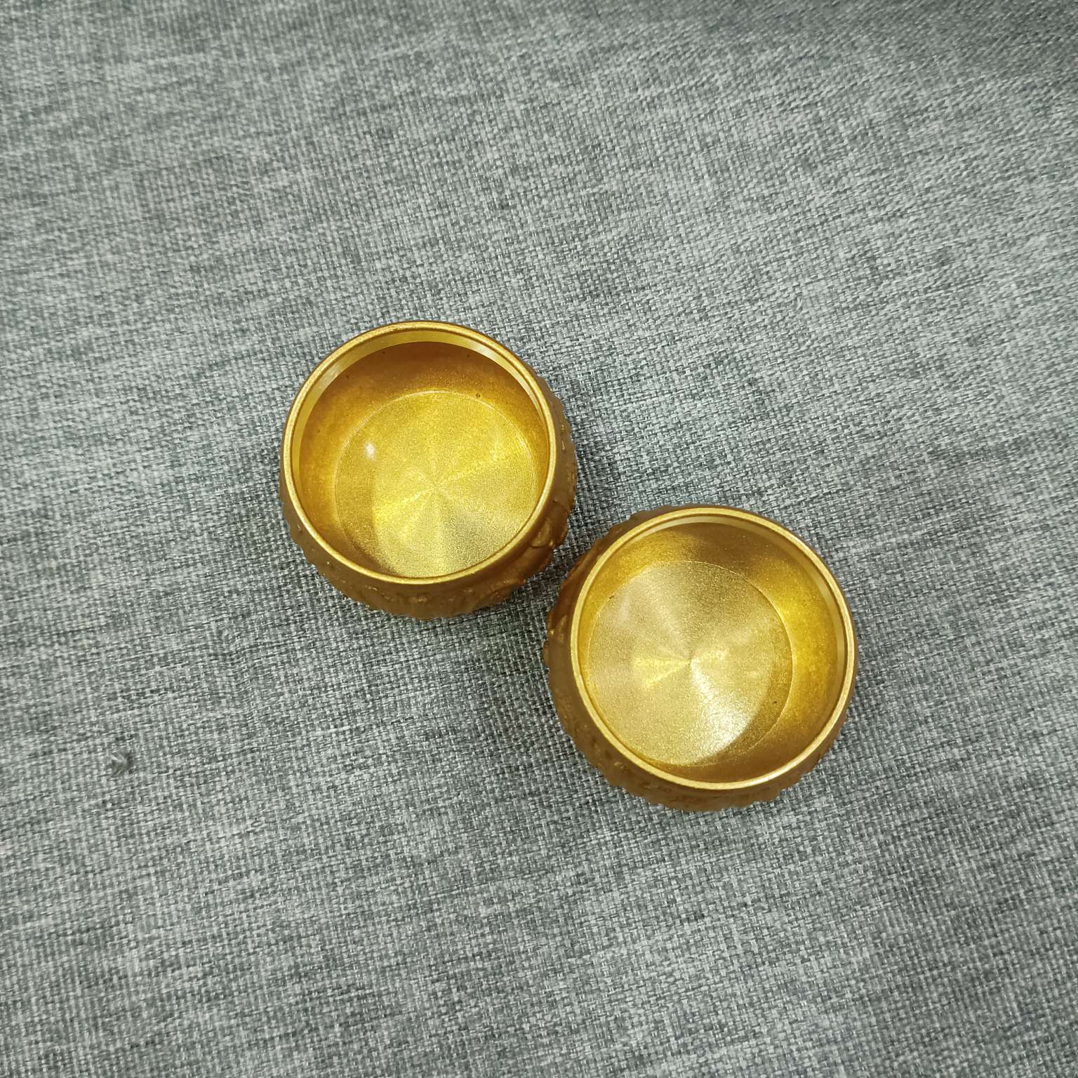 Zhonggong Handicrafts, Gifts, Ornaments, Treasure Basin, Double Fish Gold, small size, 04 cm detail image 7