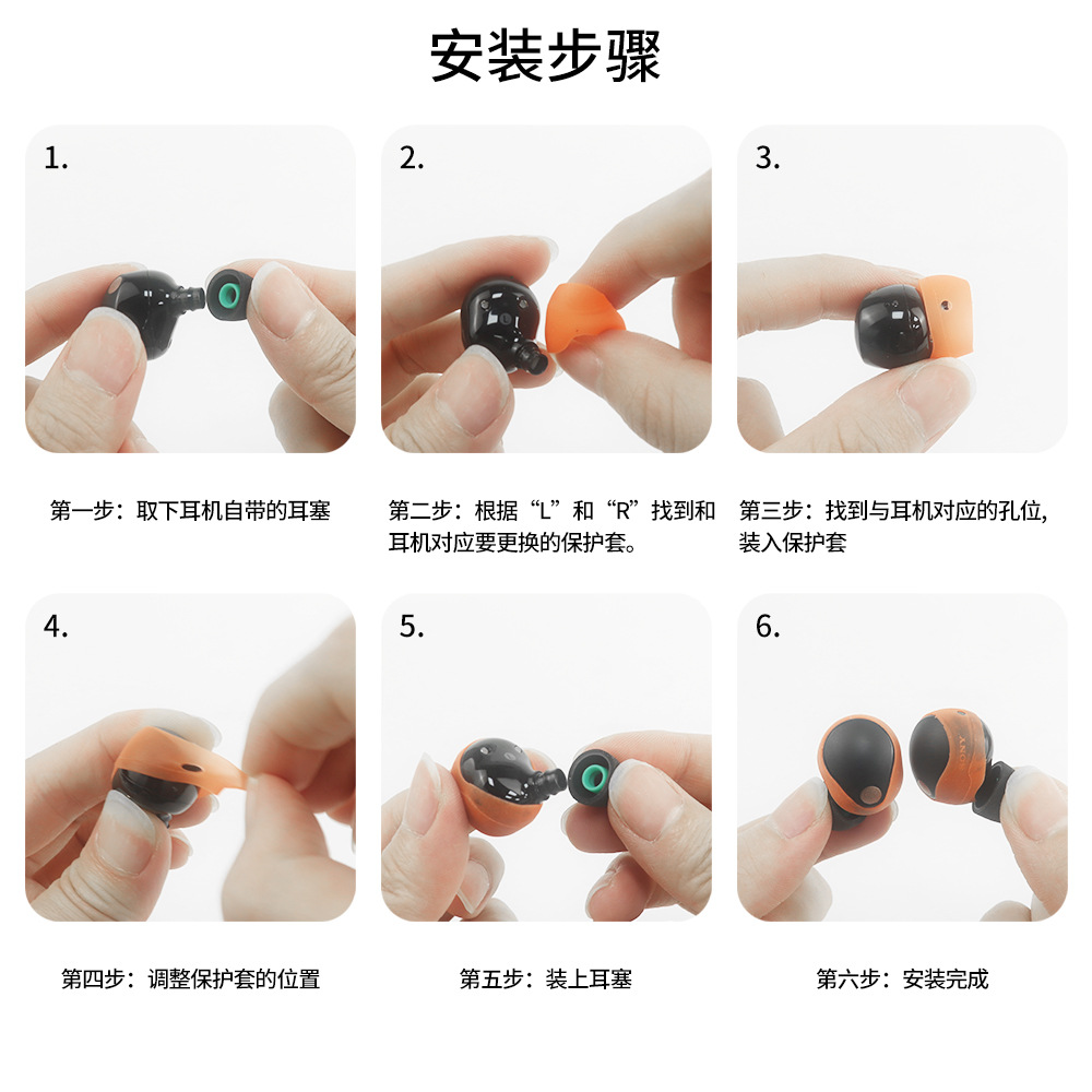 Ultra-thin dust-proof and storage ear tips made of silicone for Sony WF-1000XM5 Bluetooth headphones Item Picture