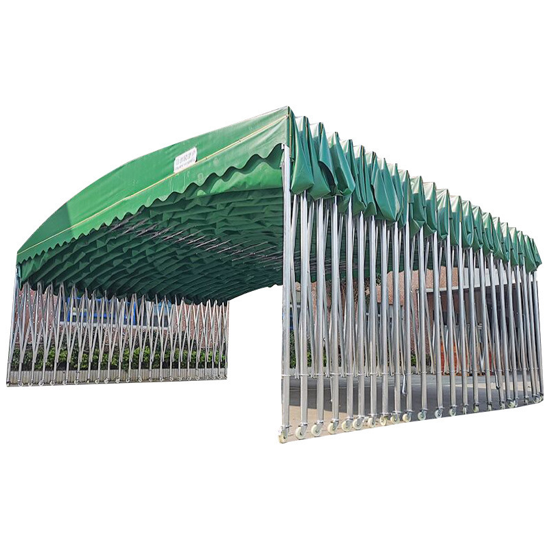 Mobile sliding shed, outdoor activity sunshade and sun protection shed, warehouse shed, telescopic canopy, parking space and parking shed Item Picture