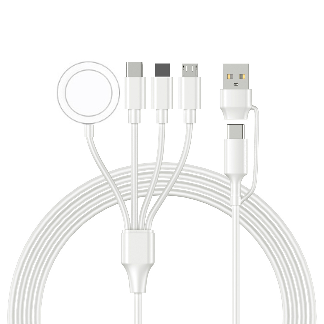 This is a multi-functional wireless charging cable suitable for iPhone and watch adapters full figure