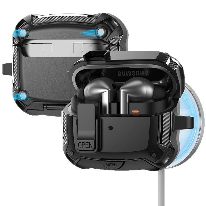 Applicable to Samsung Galaxy Buds3/3Pro Wireless Bluetooth Protective case with switch lock bracket magnetic shell Item Picture