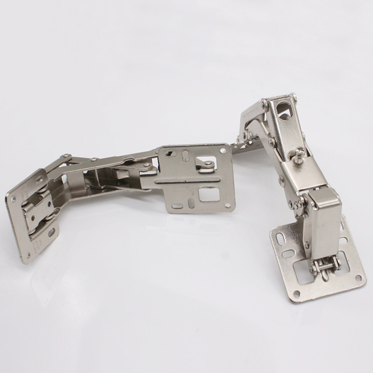 No slotting, exposed 180-degree buffer hinge, no opening, thick door panel, large-angle hinge, thickened bridge-shaped hinge details Picture