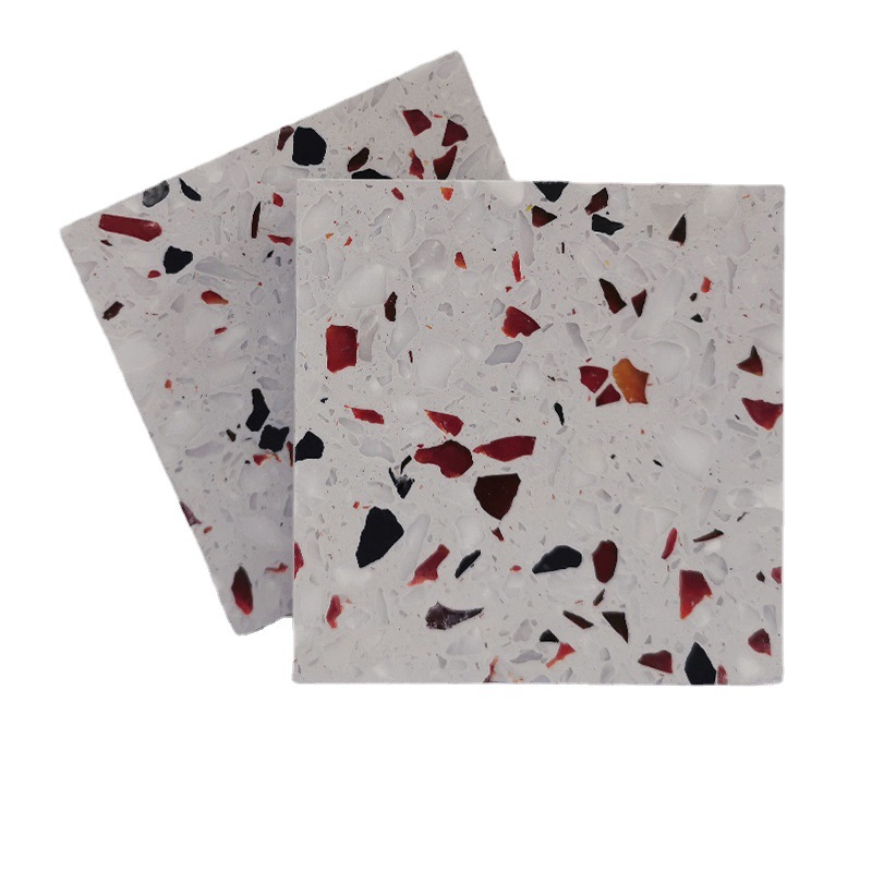 Xiamen raw material terrazzo large slabs, recycled stone, artificial stone, inorganic through-body terrazzo floor tiles, exterior walls Item Picture