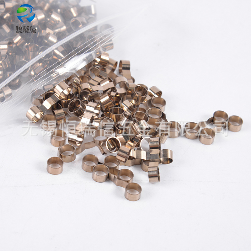 Stainless steel hardware special-shaped double-eye springs, multiple specifications and models, motor carbon brush constant force springs, large quantity and favorable price Specification drawing