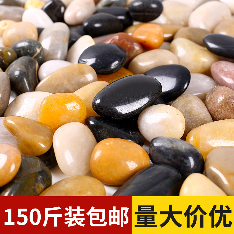 150 jin of pebbles, small stones, colorful wholesale, courtyard bedding, fish tank landscaping, rain flower stones, balcony flooring full figure