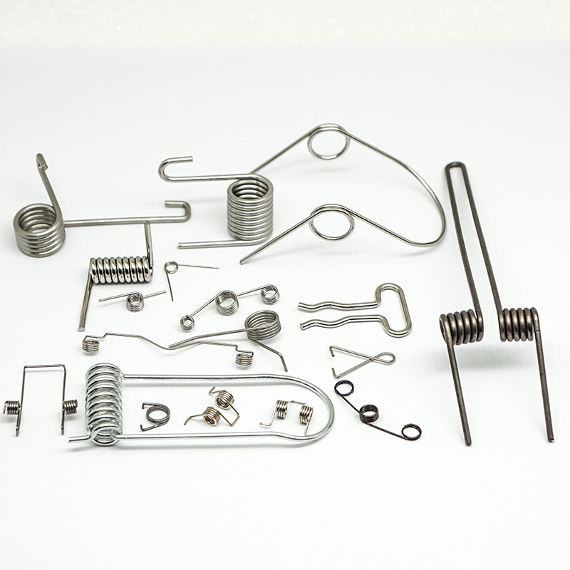 Factory direct supply of torsion spring lock lamps, stainless steel special-shaped hardware back clip, V-shaped double torsion spring Specification drawing