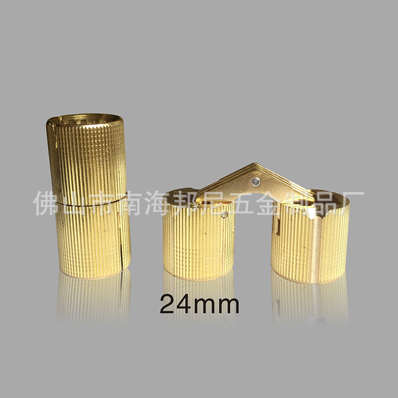 One-character concealed hinge gift box, door and window hardware accessories, copper cylinder concealed hinge, bucket concealed hinge, pure copper hidden hinge details Picture