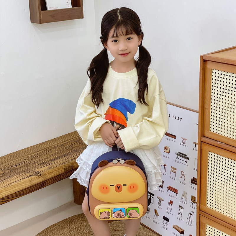 The manufacturer of the 2024 new cartoon cute children's backrest printed hand-held backpack for primary school students Specification drawing