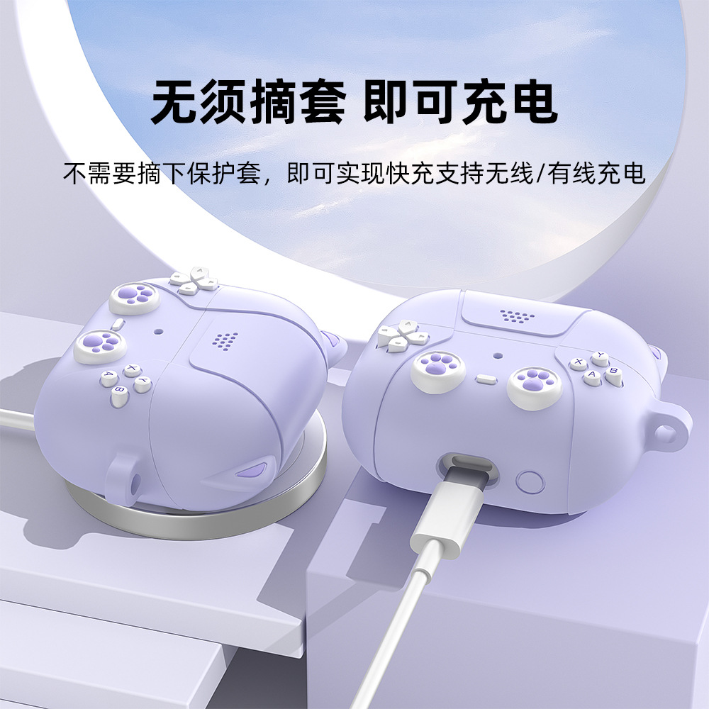 Cute buds3pro earphone case with soft silicone protective case and cartoon lanyard for Samsung galaxy buds3 Application Scenario