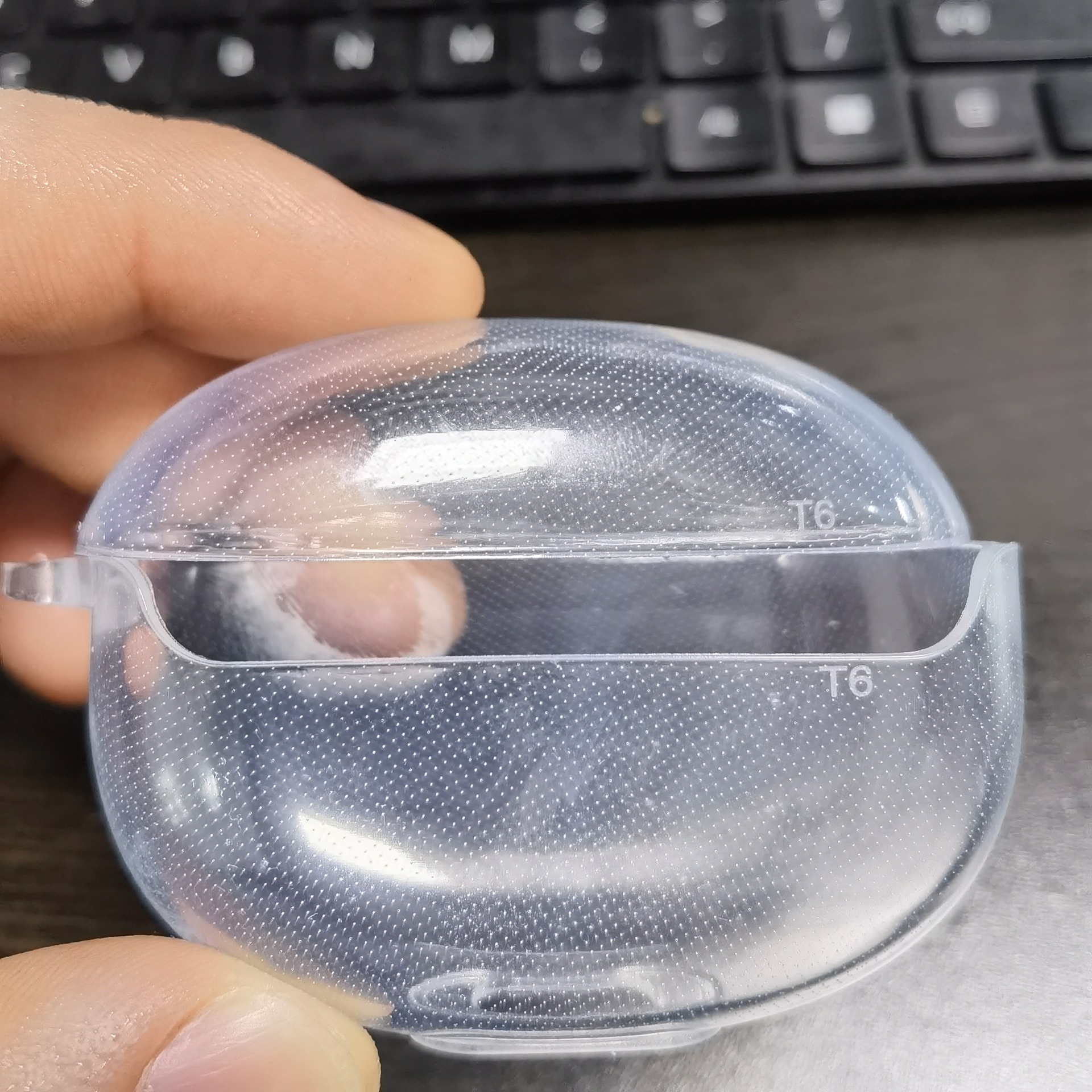 Suitable for UGREEN T6 transparent 3 material Bluetooth UGREEN H5 earphone cases, H6pro soft shell UV-printed bottom shell, new S3 Specification drawing