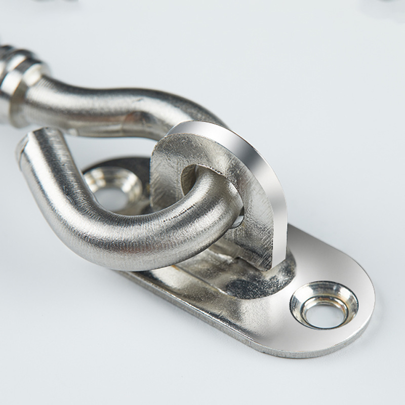 Factory direct supply of thickened pure stainless steel solid core window hooks, old-fashioned window wind hooks, household European-style wind braces Specification drawing