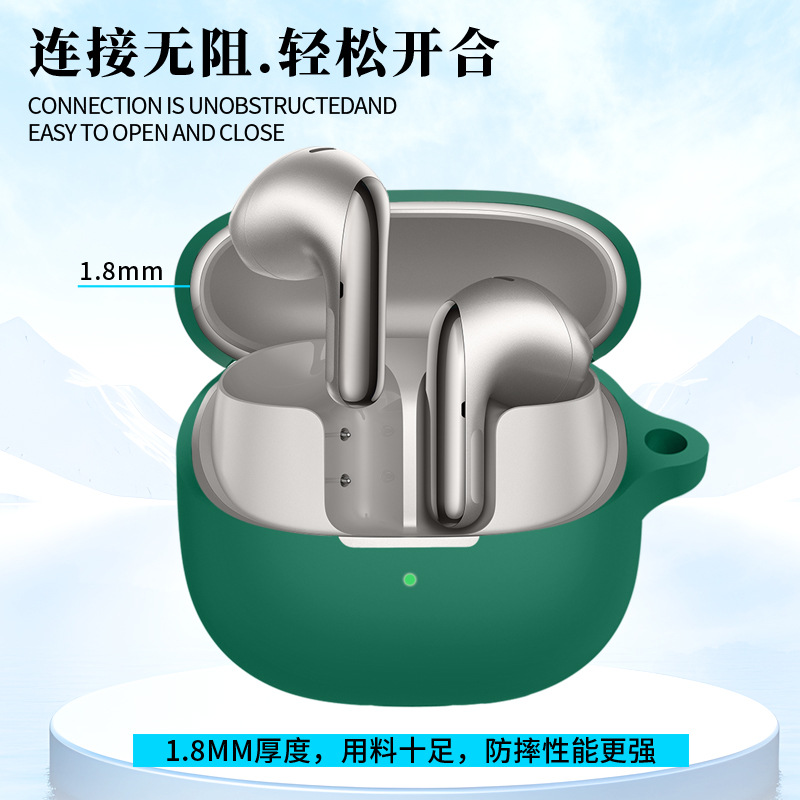 Silicone case for xiaomi buds 5 earphone case, shockproof and dustproof charging case details Picture