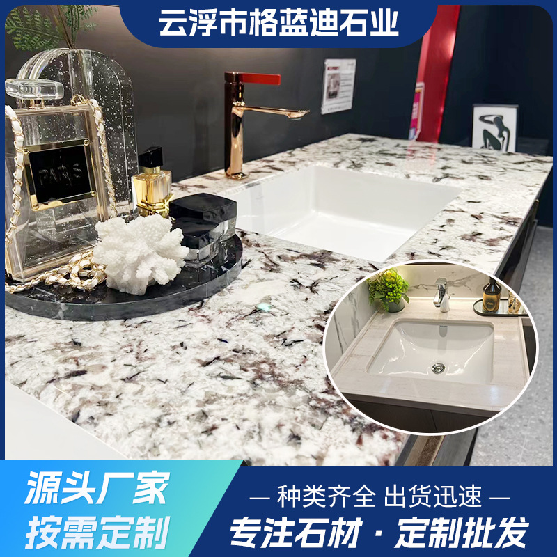 Custom-made marble washbasins, bathrooms, front desks, bars, background walls, fences and staircases from the original manufacturer full figure