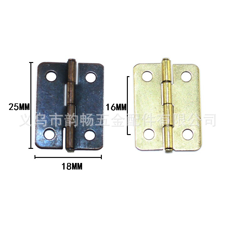 Antique hinges 25*18mm, flat hinges, wooden box, wine box, iron sheet hinges, small hinges, small hinges, rounded corner hinges