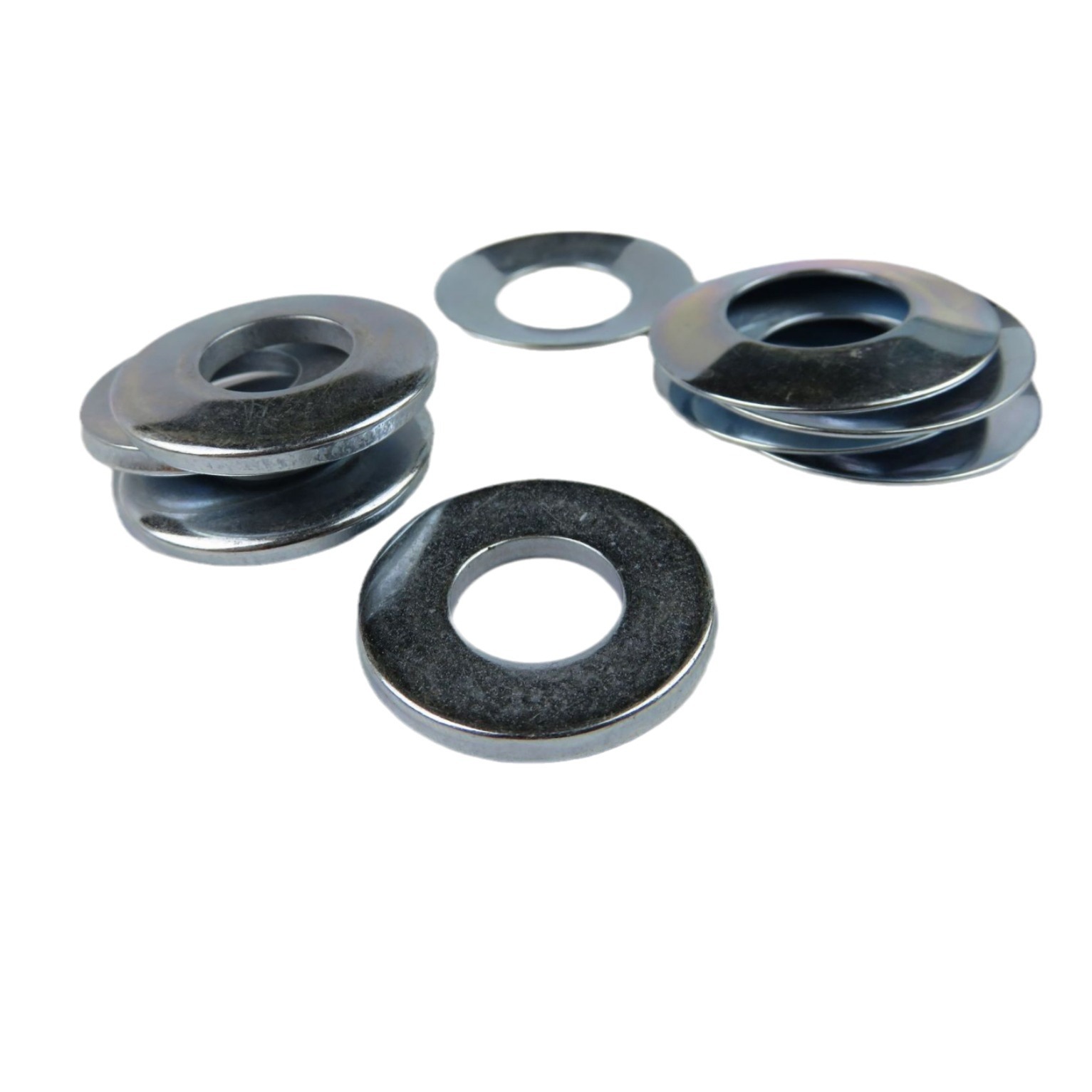 Stainless steel blue and white galvanized disc washers are directly supplied by the manufacturer. The quality is durable. Rui 'erli spring steel disc springs details Picture
