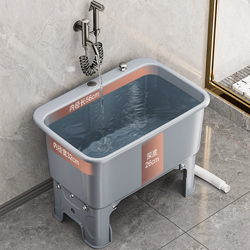 Mop sink, household balcony mop sink, bathroom mobile mop sink, floor sink, floor basin, outdoor sink details Picture