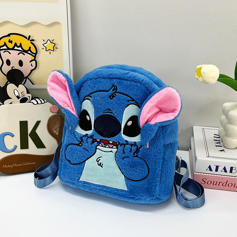 The original manufacturer's new cute double plush toy bag, claw doll, a popular and best-selling small animal plush double shoulder and back pocket details Picture