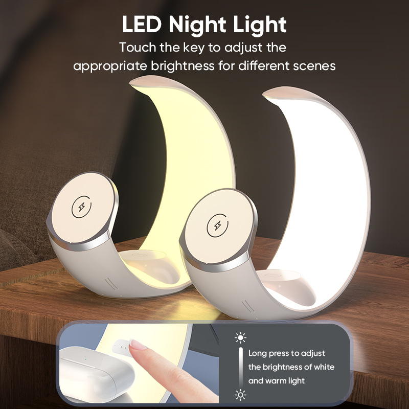 The new magnetic 4-in-1 wireless charger for the small moon lamp is on promotion on Amazon's best-selling 15w wireless charger Application Scenario