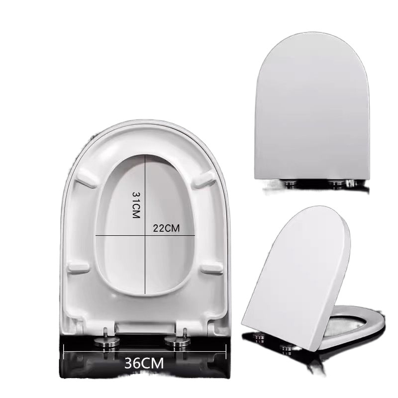 Thickened urea-formaldehyde toilet seat cover, large U-shaped, V-shaped, O-shaped, square, old-fashioned slow-lowering lid accessories, universal toilet seat cover Item Picture