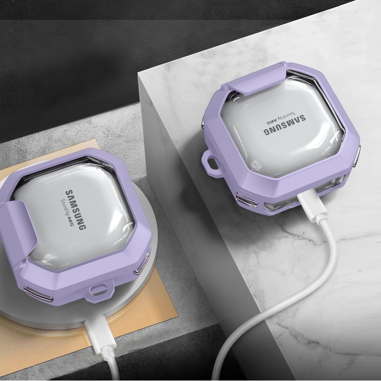 Suitable for Samsung buds2 pro earphone cases, BudsLive transparent stands, and BudsFE earphone cases details Picture