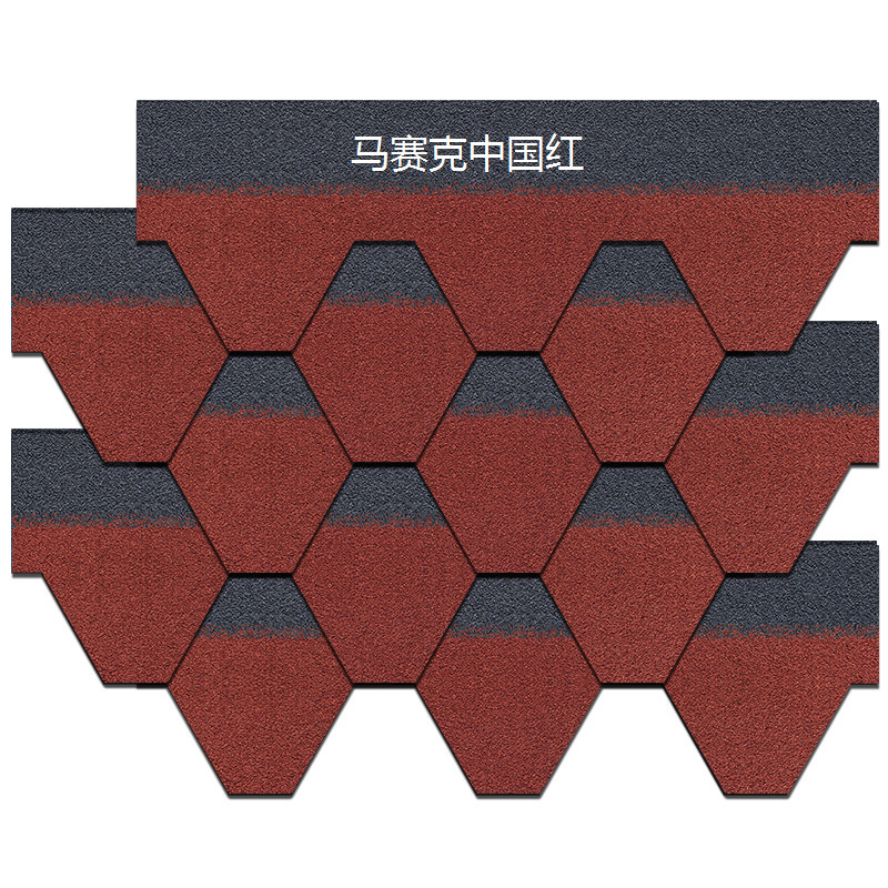 Heat-insulating villa, Mosaic fiberglass tile, felt, sunroom, wooden house roof, fiberglass waterproof, rhombic asphalt tile factory details Picture
