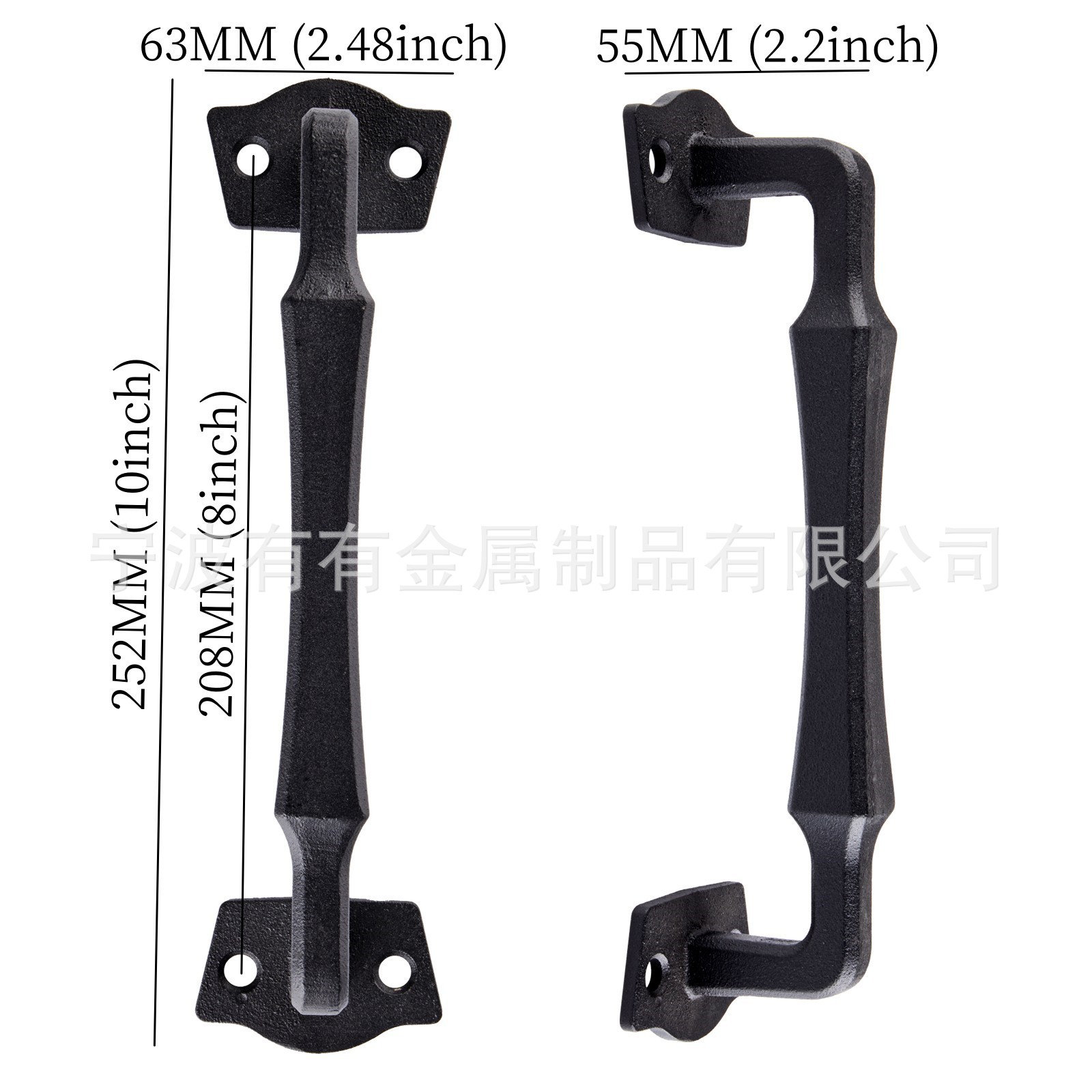 Barn door cast iron handle, door handle, double door pull handle, simple wooden door handle, hand handle manufacturer, e-commerce wholesale Item Picture