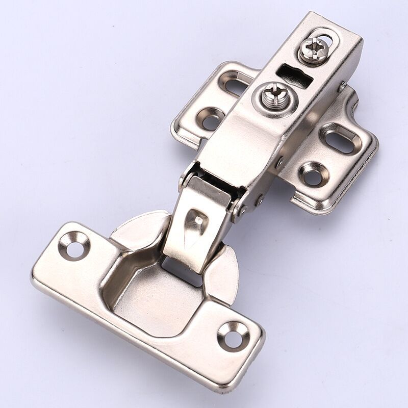 Cold-rolled steel hinges, silent hydraulic damping buffer cabinet door hinges, straight and mid-bent spring wardrobe door hinges details Picture