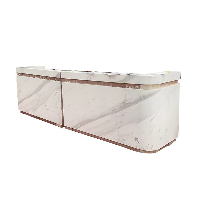 Customized marble for the front desk, bar counter, background wall, washbasin, fence and staircase from the original manufacturer Item Picture