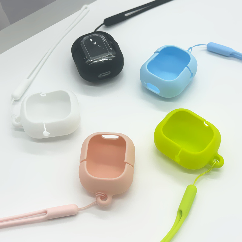 Air31 earphone case, TWS digital display Bluetooth earphone, silicone earphone shell, dirt-resistant soft shell, anti-drop lanyard details Picture
