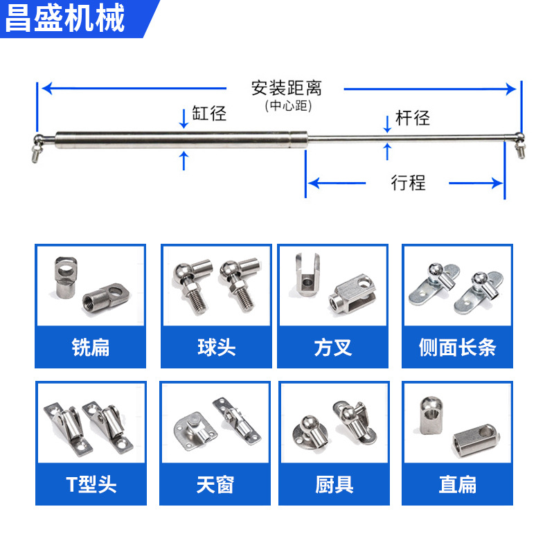 Factory-customized 22*10 gas spring hydraulic rods, 304 stainless steel furniture cabinet support spring rods and pneumatic rods Application Scenario