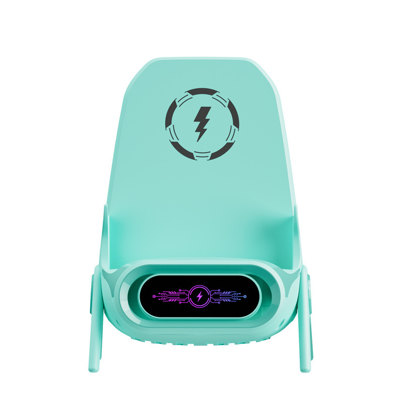 The wireless charger for mobile phones supports all brands of lazy chair stands, desktop horizontal and vertical TV viewing, and automatic amplification sensing Application Scenario