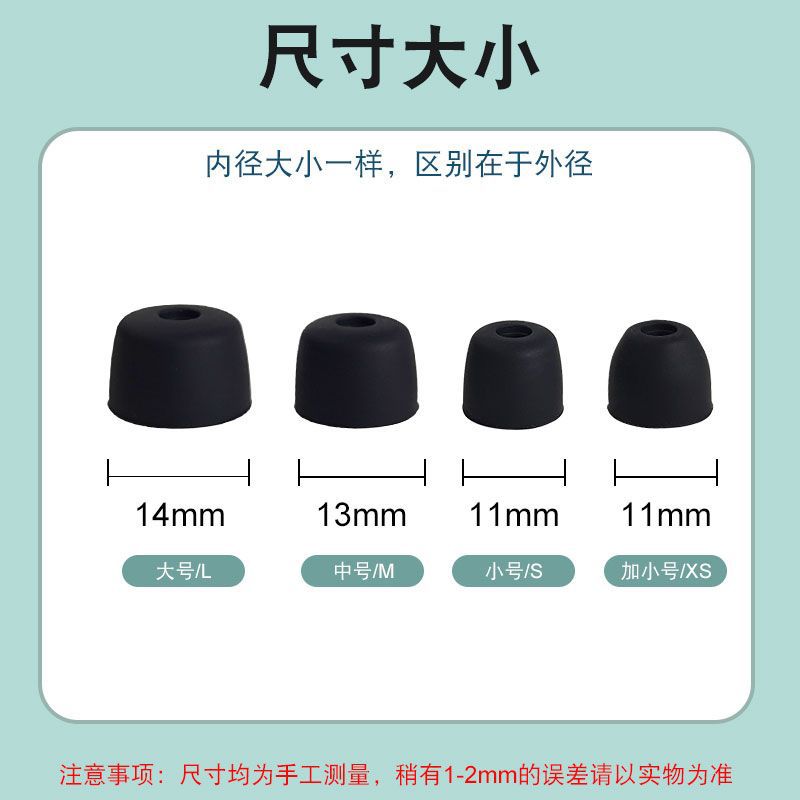 Suitable for Sony/ SONY WF-1000XM5 true wireless Bluetooth earphone cases. xm4 silicone earphone tips. Soft earphone tips details Picture