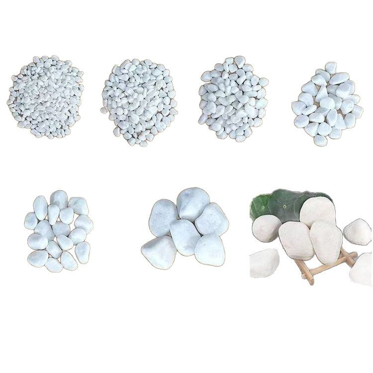 White pebbles, natural white pebbles, courtyard paving pebbles, small white pebbles, balcony landscaping gravel Item Picture