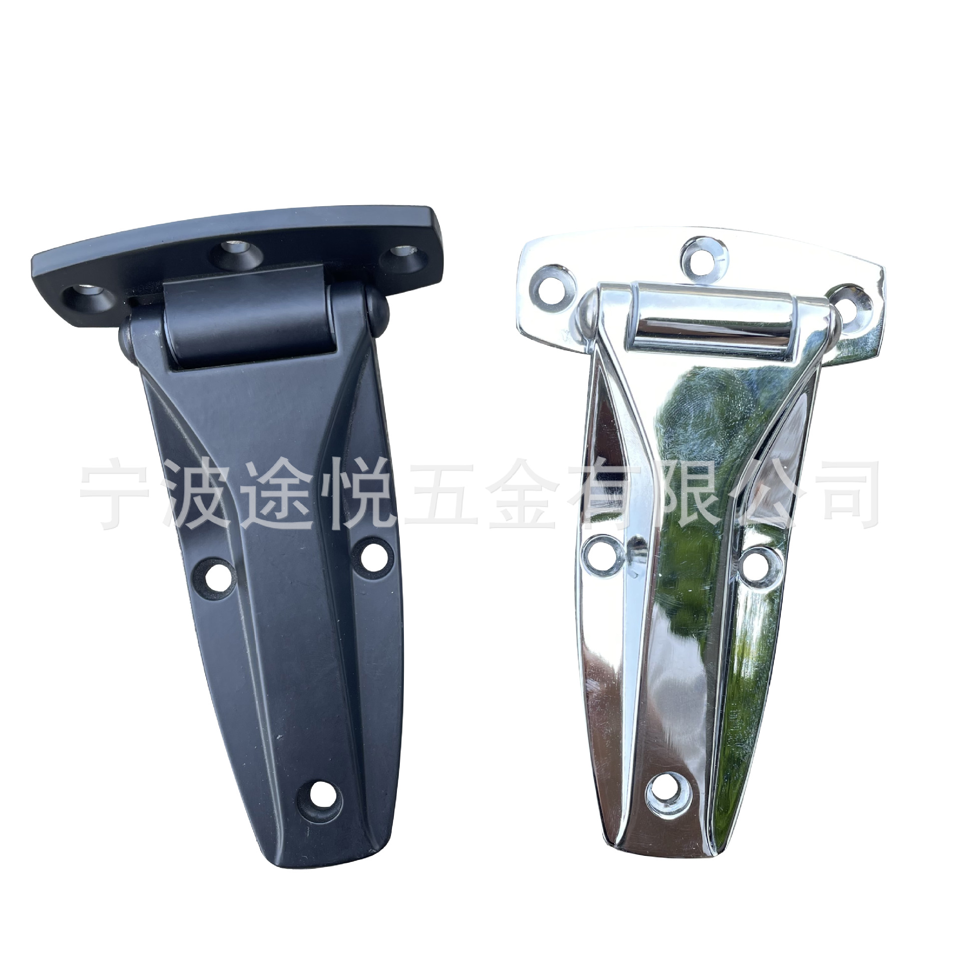 The manufacturer supplies car body hinges, car door hinges, zinc alloy hinges with black powder coating on the surface Specification drawing