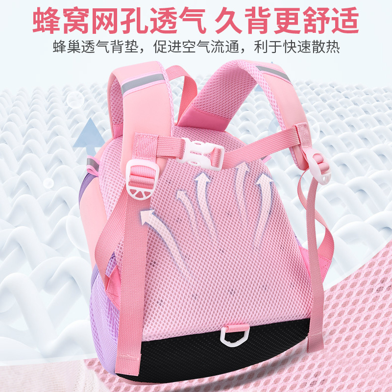 New cute children's schoolbag, kindergarten schoolbag, casual anti-wandering, diving material, lightweight backpack with logo printing details Picture