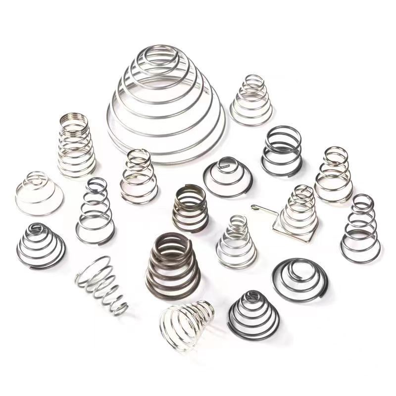 Tower spring, tower-shaped pagoda spring, compression spring, large and small conical spring, stainless steel battery spring, compression spring details Picture
