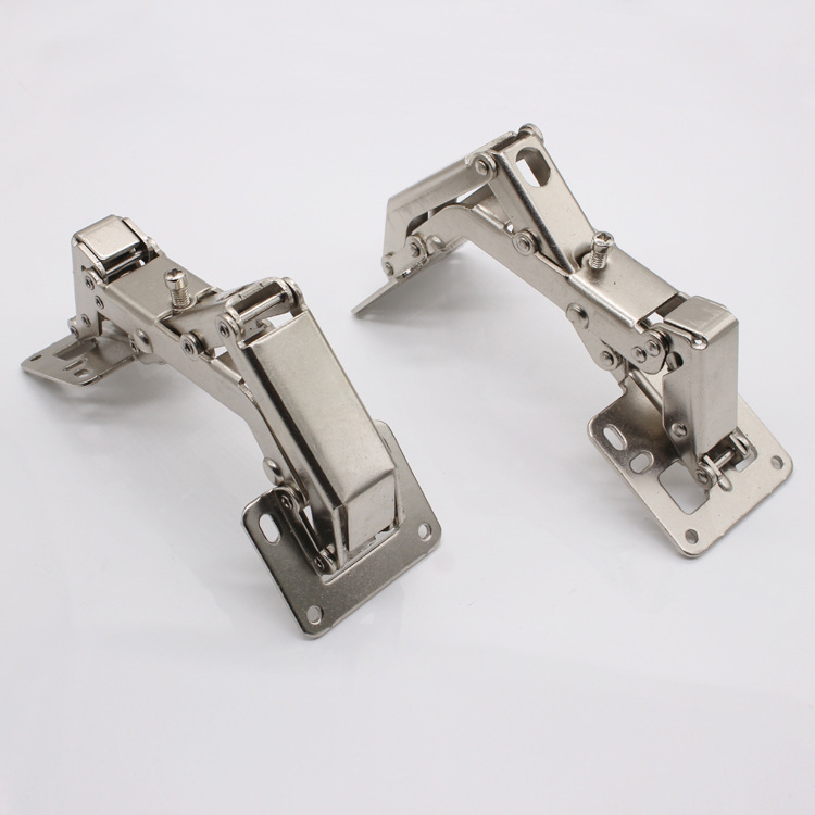 No slotting, exposed 180-degree buffer hinge, no opening, thick door panel, large-angle hinge, thickened bridge-shaped hinge Application Scenario