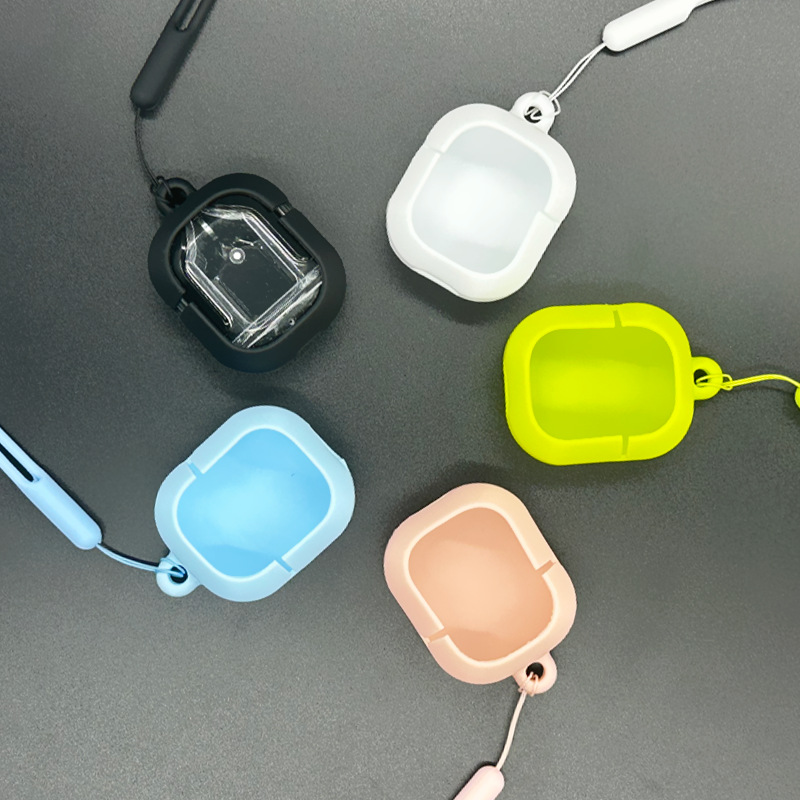 Air31 earphone case, TWS digital display Bluetooth earphone, silicone earphone shell, dirt-resistant soft shell, anti-drop lanyard Specification drawing