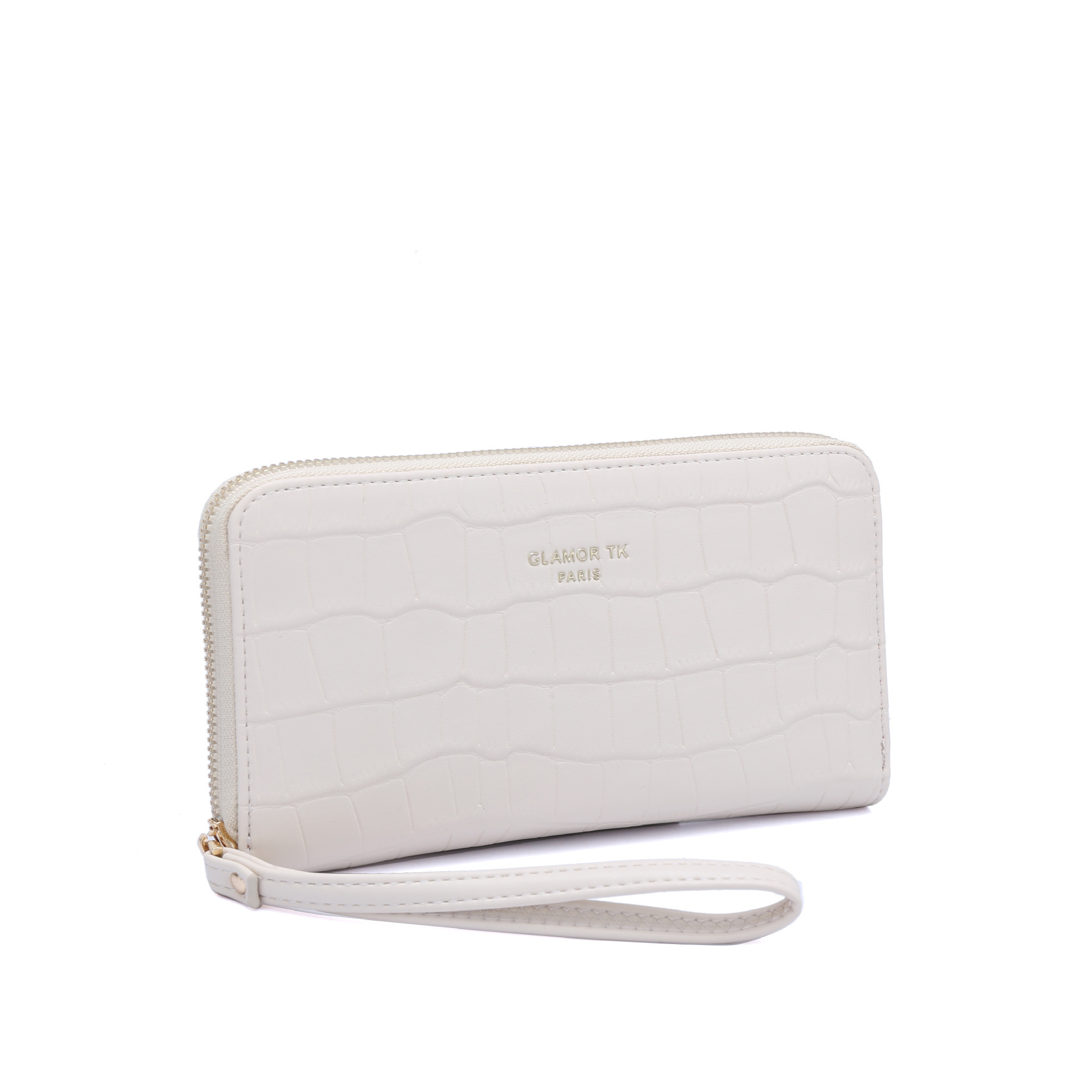 Women's wallet, a stylish PU leather long zipper phone case wallet with a high-end feel details Picture
